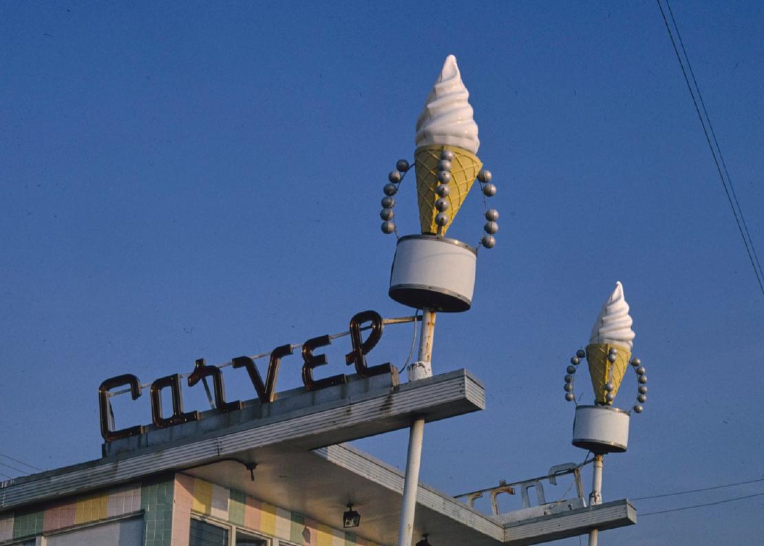 A vintage Carvel ice cream sign in West Palm Beach, Florida.